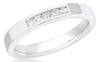 .18CT DIAMOND 14KT WHITE GOLD FIVE STONE CHANNEL ROUND CLASSIC ANNIVERSARY RING