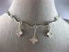 ESTATE 1.0CT DIAMOND 14KT WHITE GOLD BY THE YARD FLOWER CHANDELIER LOVE NECKLACE