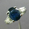 ESTATE LARGE 2.6CT DIAMOND & AAA KASHMIR SAPPHIRE 14K WHITE GOLD ENGAGEMENT RING