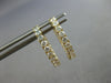 .82CT DIAMOND 14K YELLOW GOLD 3D CLASSIC INSIDE OUT OVAL HUGGIE HANGING EARRINGS