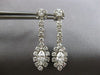 LARGE 2.04CT DIAMOND 14KT WHITE GOLD 3D ROUND & MARQUISE FLORAL EARRINGS #28135