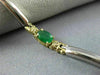 ESTATE 2.30CT DIAMOND & AAA EMERALD 14K TWO TONE GOLD 3D 3 STONE TENNIS BRACELET