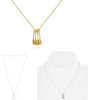 ESTATE .09CT DIAMOND 14KT YELLOW GOLD 3D TRIPLE SAFETY PIN FLOATING LOVE PENDANT