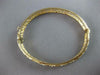 ESTATE WIDE 14K YELLOW GOLD HANDCRAFTED FILIGREE FUN CUFF BANGLE BRACELET #27477