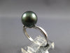 .03CT DIAMOND & AAA TAHITIAN PEARL 14KT WHITE GOLD 3D FLOWER BUTTERFLY FUN RING