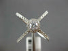 ESTATE LARGE .63CT DIAMOND 14KT WHITE GOLD ROUND HALO CRISS CROSS INFINITY RING
