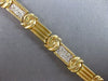 LARGE 1.0CT DIAMOND 14KT YELLOW GOLD 2 ROW LOVE KNOT MULTI LINK TENNIS BRACELET