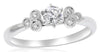 .38CT DIAMOND 14KT WHITE GOLD CLASSIC SOLITAIRE FILIGREE FLOWER ENGAGEMENT RING