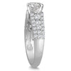 ESTATE 1.5CT DIAMOND 14KT WHITE GOLD 3D CLASSIC ROUND GRADUATING ENGAGEMENT RING