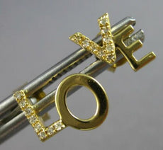 ESTATE .07CT DIAMOND 14KT YELLOW GOLD 3D CLASSIC LOVE STUD EARRINGS
