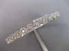 1.64CT DIAMOND 14KT WHITE GOLD MULTI FLOWER SEMI ETERNITY CUFF BANGLE BRACELET