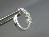 ESTATE 1.26CT DIAMOND 18KT WHITE GOLD 5 STONE ROUND SHARE PRONG HUGGIE EARRINGS