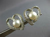 LARGE .75CT DIAMOND & AAA SOUTH SEA PEARL 14K WHITE GOLD CLIP ON EARRINGS #27481