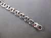ESTATE WIDE 14KT WHITE GOLD 3D CLASSIC SOLID COMFORTABLE LINK MENS BRACELET