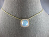 2.43CT DIAMOND & AAA AUSTRALIAN OPAL 14KT YELLOW GOLD CUSHION FLOATING PENDANT