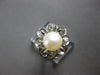 .80CT DIAMOND & AAA SOUTH SEA PEARL 14K WHITE GOLD OPEN FILIGREE FUN RING #27961