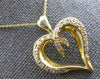 ESTATE .45CT DIAMOND 14KT YELLOW GOLD 3D CLASSIC HEART LOVE FLOATING PENDANT