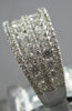 ESTATE LARGE 1.39CT DIAMOND 18KT WHITE GOLD 3D MULTI ROW FUN ANNIVERSARY RING