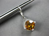 4.04CT DIAMOND & AAA CITRINE 14KT WHITE GOLD 3D GEOMETRICAL LEVERBACK EARRINGS