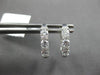 1.02CT DIAMOND 18KT WHITE GOLD 3D 3 STONE PAST PRESENT FUTURE LEVERBACK EARRINGS