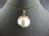 LARGE .25CT DIAMOND & AAA MOTHER OF PEARL 14K YELLOW GOLD FLOATING PENDANT 27200