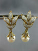 .36CT DIAMOND & AAA SOUTH SEA PEARL14KT 2 TONE GOLD MULTI LEAF HANGING EARRINGS