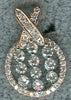 1.02CT DIAMOND 18KT WHITE & ROSE GOLD MULTI ROW CIRCLE OF LIFE FLOATING PENDANT