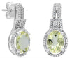 2.65CT DIAMOND & AAA LEMON QUARTZ 14KT WHITE GOLD 3D ROUND FLORAL FUN EARRINGS