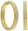 ESTATE 1.32CT DIAMOND 18KT YELLOW GOLD 3D CLASSIC FILIGREE HOOP HANGING EARRINGS