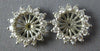 ESTATE .86CT DIAMOND 14KT WHITE GOLD 3D CLASSIC FLORAL EARRING JACKETS