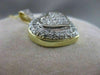 LARGE ESTATE 2.60CTW DIAMOND HEART 14K WHITE & YELLOW 2 TONE GOLD PENDANT #1878