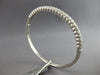 LARGE 3.1CT DIAMOND 18KT WHITE GOLD THREE ROW SEMI ETERNITY CUFF BANGLE BRACELET