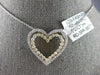 ESTATE LARGE .91CT DIAMOND 18KT 2 TONE GOLD DOUBLE HEART LOVE FLOATING PENDANT