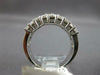 WIDE 1.52CT DIAMOND 18KT WHITE GOLD BAGUETTE 3 ROW SHARED PRONG ANNIVERSARY RING
