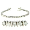 LARGE 3.0CT DIAMOND 14KT WHITE GOLD CLASSIC ROUND CHANNEL PRONG TENNIS BRACELET