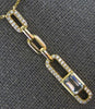 .86CT DIAMOND & AAA AQUAMARINE 14KT YELLOW GOLD 3D EMERALD CUT & ROUND NECKLACE