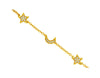 ESTATE .10CT DIAMOND 14KT YELLOW GOLD 3D STAR & MOON BY THE YARD LOVE BRACELET