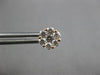 ESTATE 1.0CT DIAMOND 18KT ROSE GOLD 3D CLASSIC FLOWER INVISIBLE STUD EARRINGS