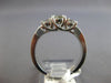 ESTATE .82CT DIAMOND 14KT WHITE GOLD 3D CLASSIC 3 STONE LUCIDA ENGAGEMENT RING