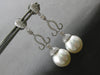 ESTATE LARGE 1.04CT DIAMOND & AAA SOUTH SEA PEARL 18KT WHITE GOLD 3D HANGING EARRINGS