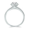 .50CT DIAMOND 14KT WHITE GOLD 3D CLASSIC ROUND HALO PRONG BEZEL ENGAGEMENT RING