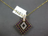 1.53CT DIAMOND & AAA AMETHYST 18K YELLOW GOLD DIAMOND SHAPE FUN FLOATING PENDANT