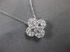 1.14CT DIAMOND 18KT WHITE GOLD 3D ROUND & BAGUETTE 4 LEAF CLOVER LOVE NECKLACE