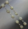 LARGE & LONG 6.26CT WHITE & LIGHT FANCY YELLOW DIAMOND 18KT WHITE GOLD EARRINGS