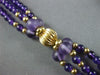 ESTATE LONG AAA AMETHYST 14KT YELLOW GOLD MULTI STRAND BEADED FUN NECKLACE 27142
