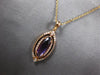 ESTATE 1.15CT DIAMOND & AAA AMETHYST 14KT ROSE GOLD 3D FILIGREE FLOATING PENDANT