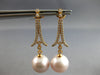 ESTATE LARGE .57CT DIAMOND & SOUTH SEA PEARL 18KT ROSE GOLD CHANDELIER EARRINGS