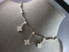 ESTATE 1.0CT DIAMOND 14KT WHITE GOLD BY THE YARD FLOWER CHANDELIER LOVE NECKLACE