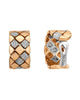 WIDE .64CT DIAMOND 18KT WHITE & ROSE GOLD GEOMETRICAL UMBRELLA HANGING EARRINGS