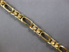 ESTATE LONG 14KT YELLOW GOLD 3D CLASSIC MATTE & SHINY FIGARO MENS BRACELET